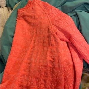 Textured orange Lululemon long sleeve